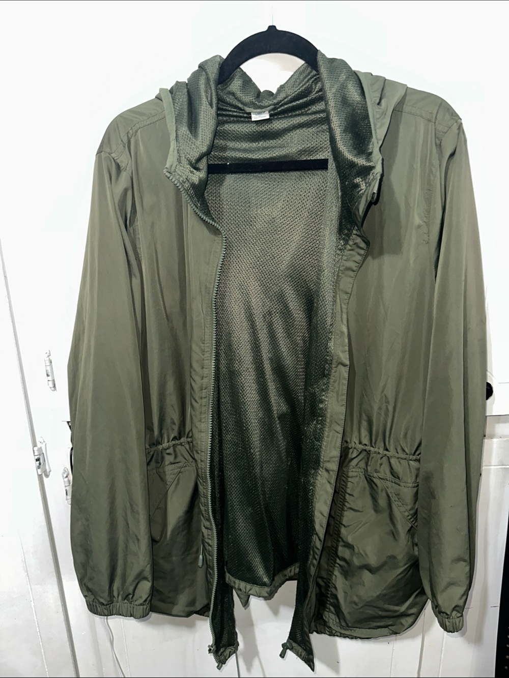 Old Navy Olive Green Hooded Anorak Jacket